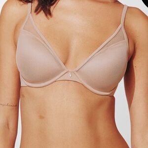 THIRDLOVE • Women’s Uplift Plunge Bra in Taupe Size 36C